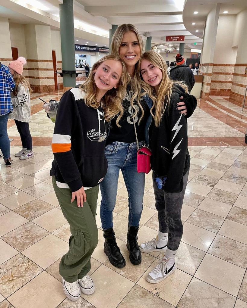 Christina Hall poses with daughter Taylor and friend