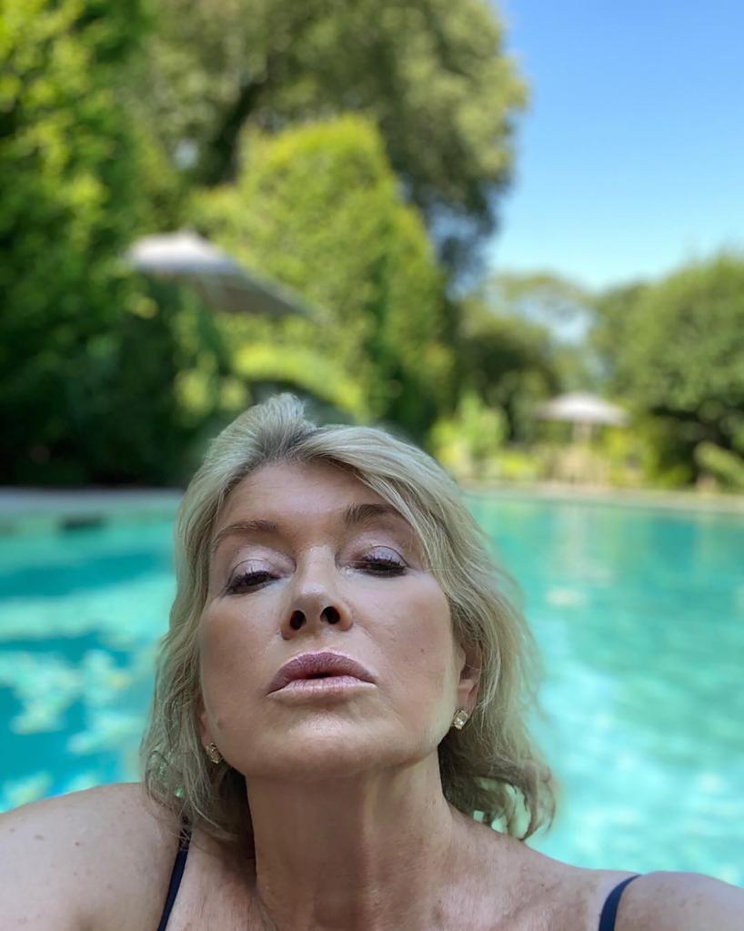 Martha Stewart in a pool thirst trap. 