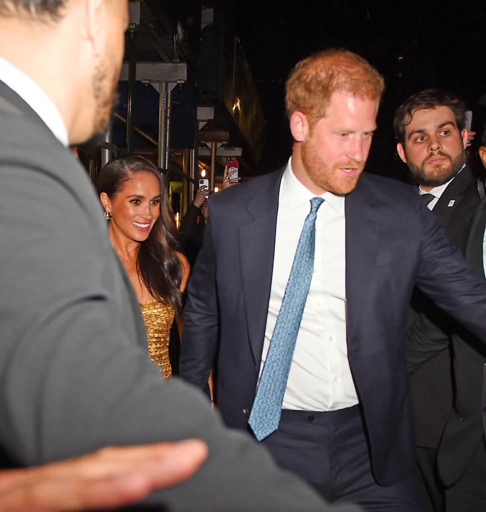 Prince Harry Meghan Markle Ziegfeld Ballroom departure