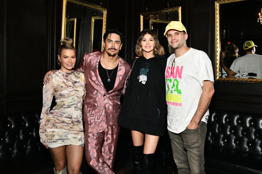 Ariana Madix, Tom Sandoval, Raquel Leviss and Tom Schwartz posing for a photo together