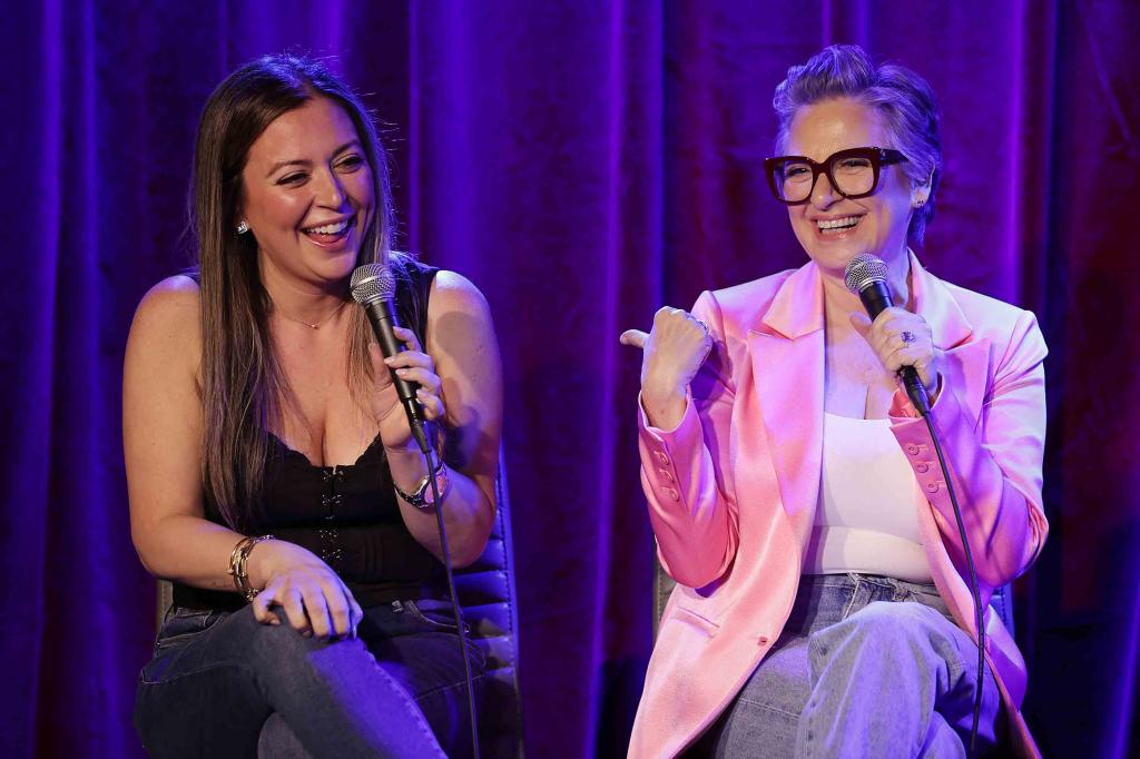 Lauren Manzo with Caroline Manzo onstage.