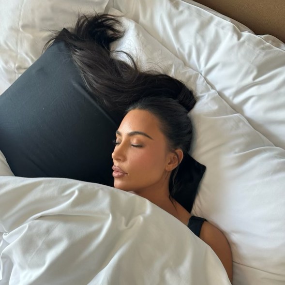 kim kardashian sleeping