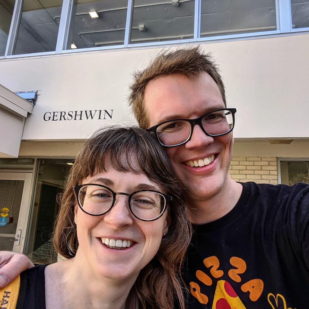 Hank Green smiles in selfie with wife Katherine