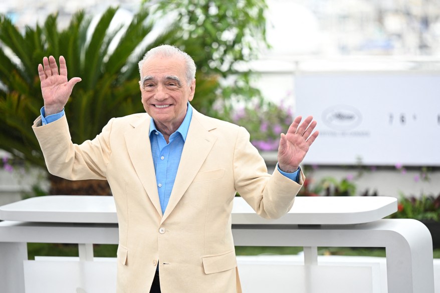 Martin Scorsese waving