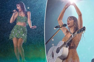 Taylor Swift performed for more than three hours in the pouring rain.