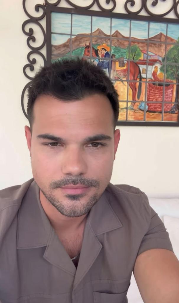 Taylor Lautner in an Instagram video.