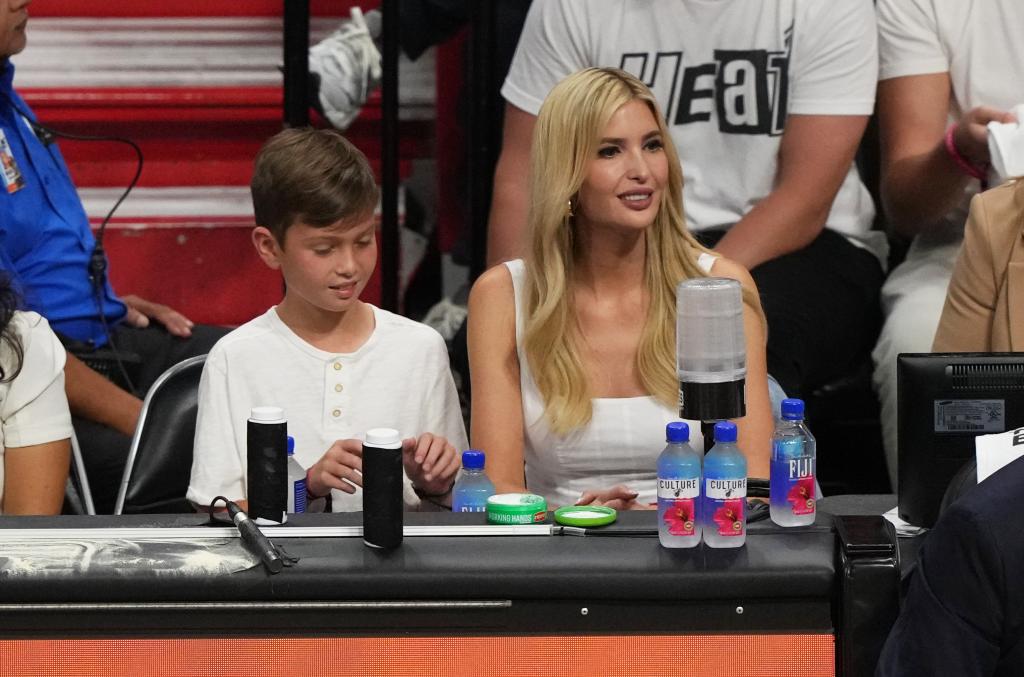 Ivanka Trump and Joseph Kushner at an NBA game.