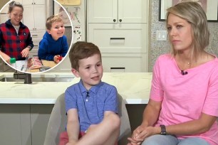 Dylan Dreyer with her son Calvin and another photo of them together in the inset.