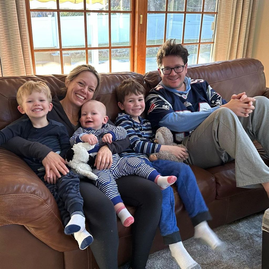 Dylan Dreyer, her husband and their three kids.