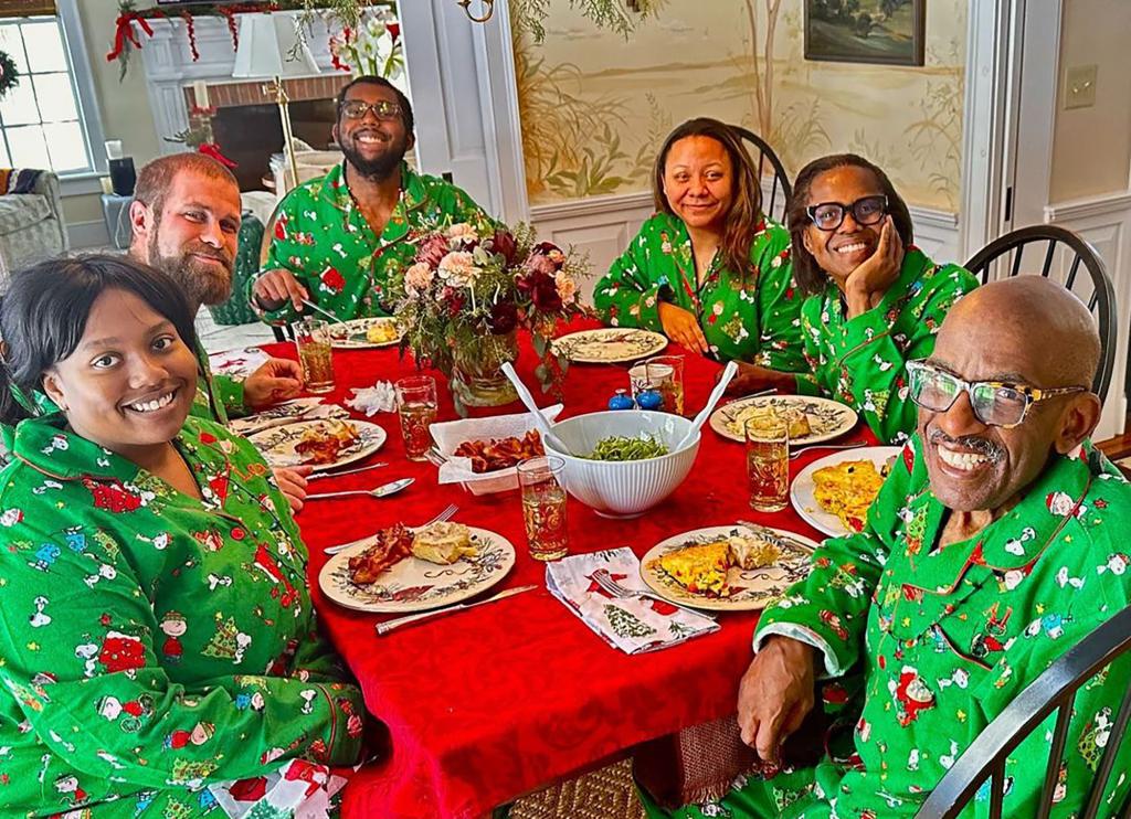 Al Roker, Deborah Roberts and their kids on Christmas Day.