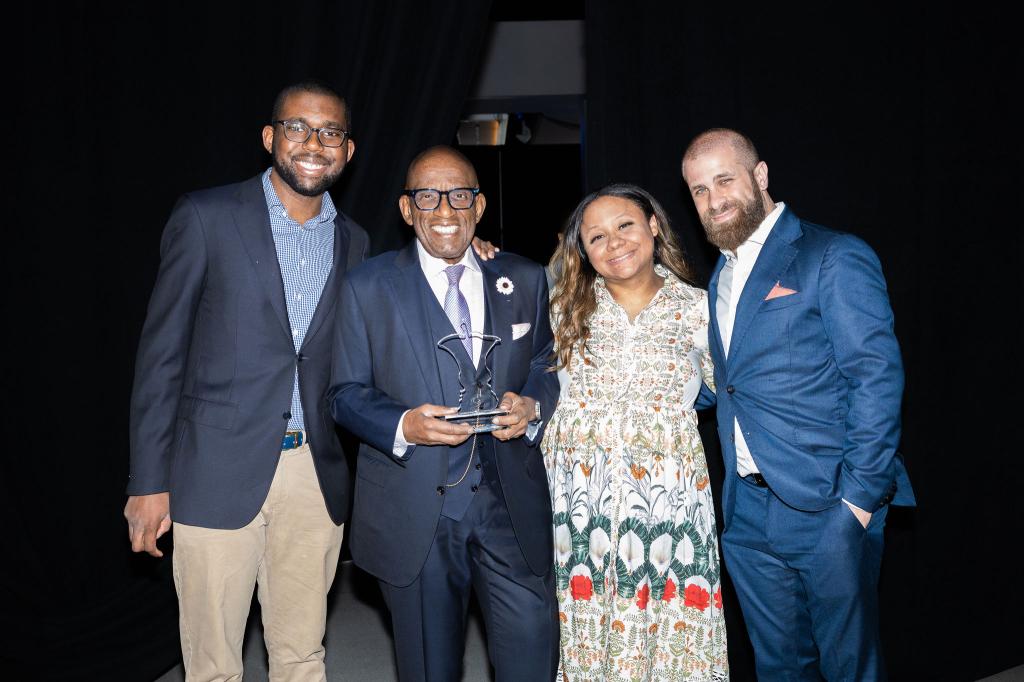 Al Roker with his son, Nick, his oldest daughter, Courtney, and her husband, Wesley, in May 2023.