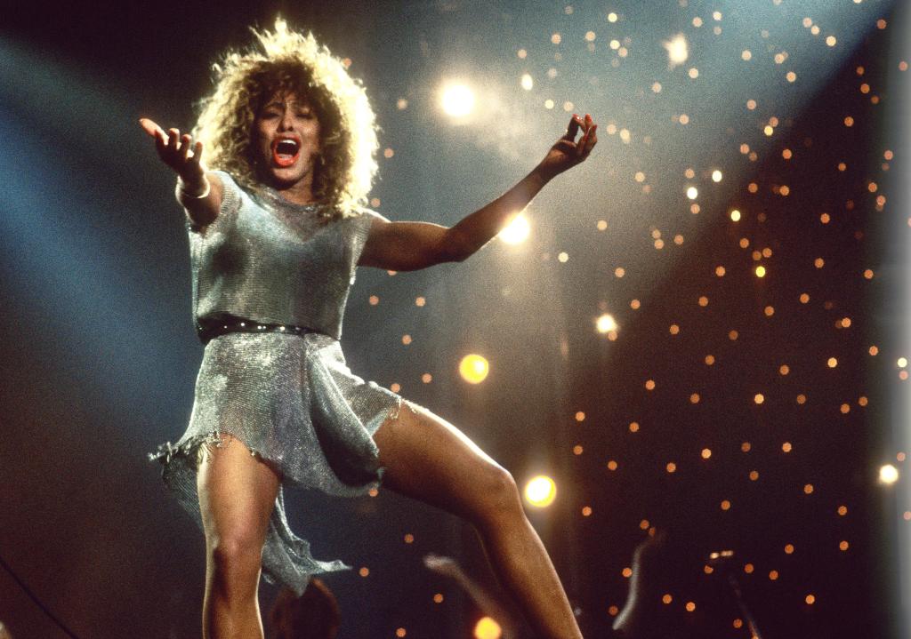 Tina Turner performing in 1990.