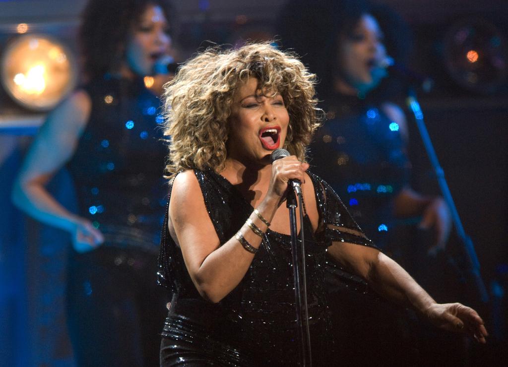 Tina Turner performing.