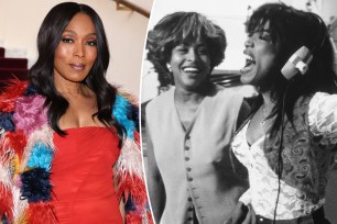 Angela Bassett with Tina Turner split image.