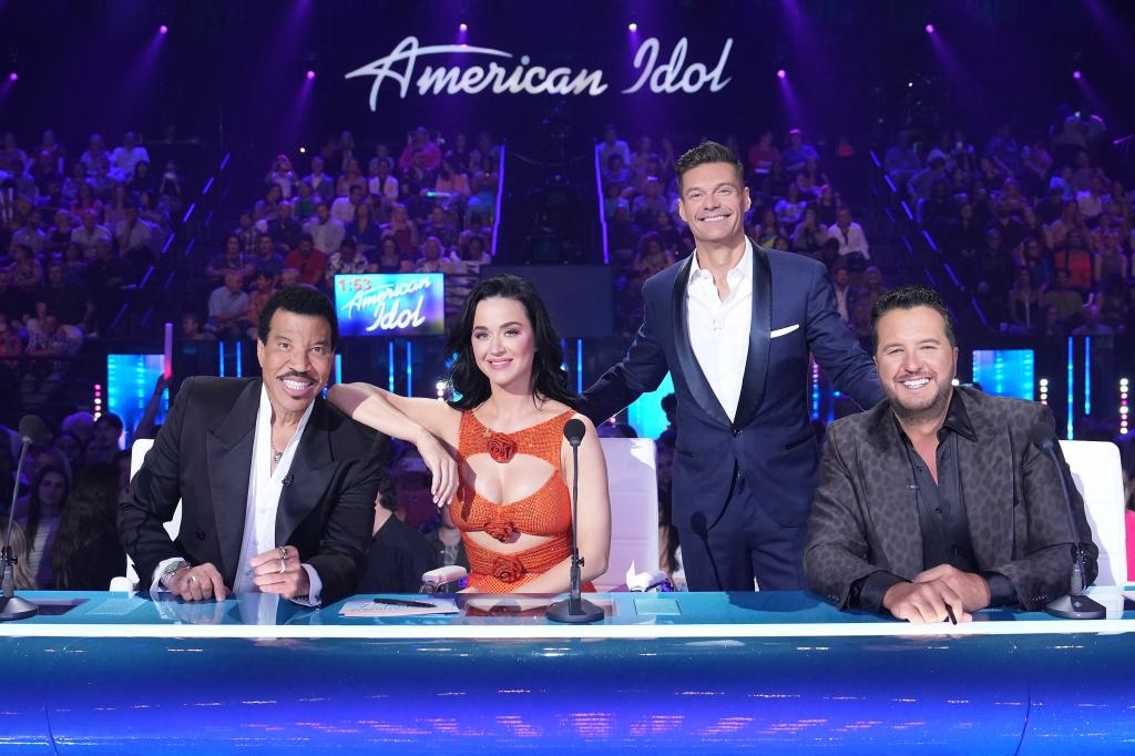 LIONEL RICHIE, KATY PERRY, RYAN SEACREST, LUKE BRYAN on "American Idol."