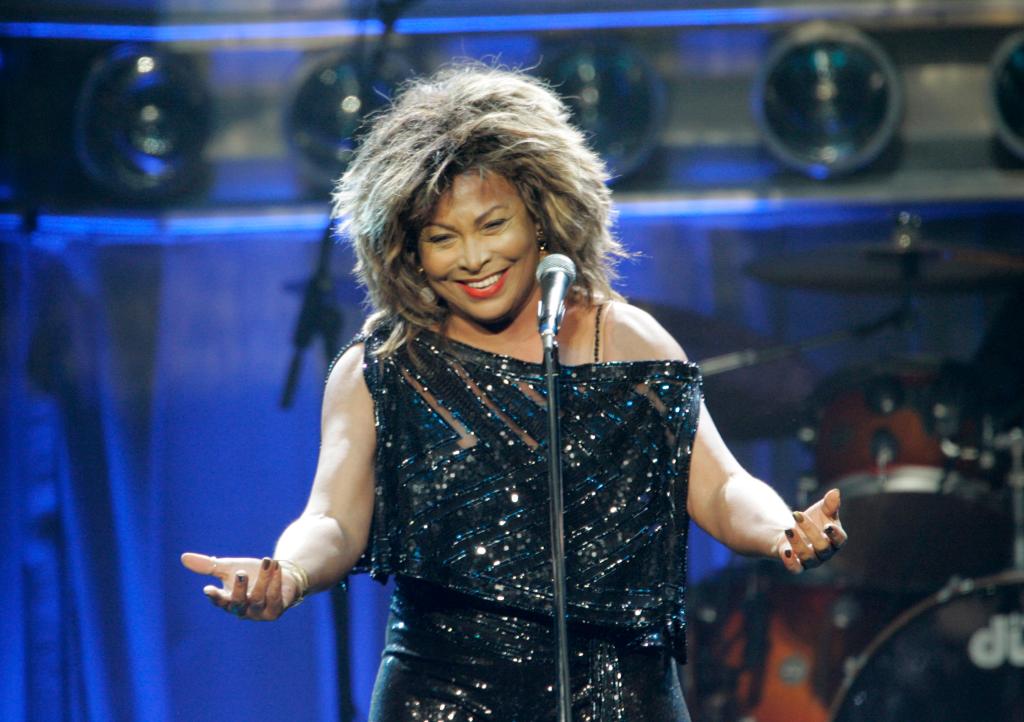 Tina Turner performing.