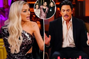 Tom Sandoval and Lala Kent split image.