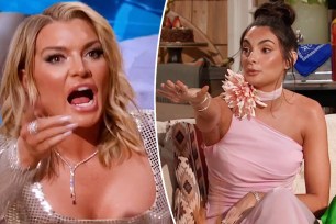 A split photo of Lindsay Hubbard screaming on the "Summer House" reunion and Paige DeSorbo talking on the "Summer House" reunion
