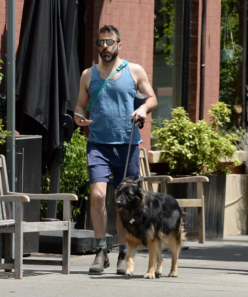 zachary quinto walking his dog