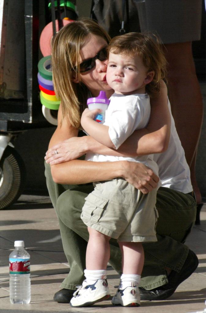 Calista Flockhart kisses son Liam