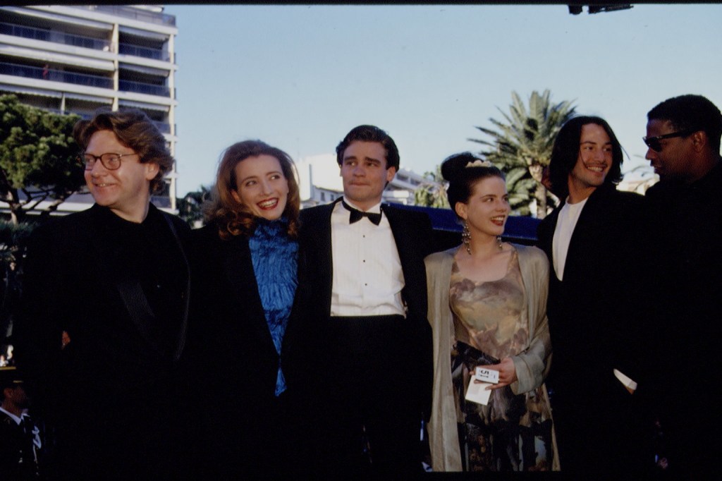 kate beckinsale, keanu reeves, denzel washington at 1993 Cannes Film Festival 