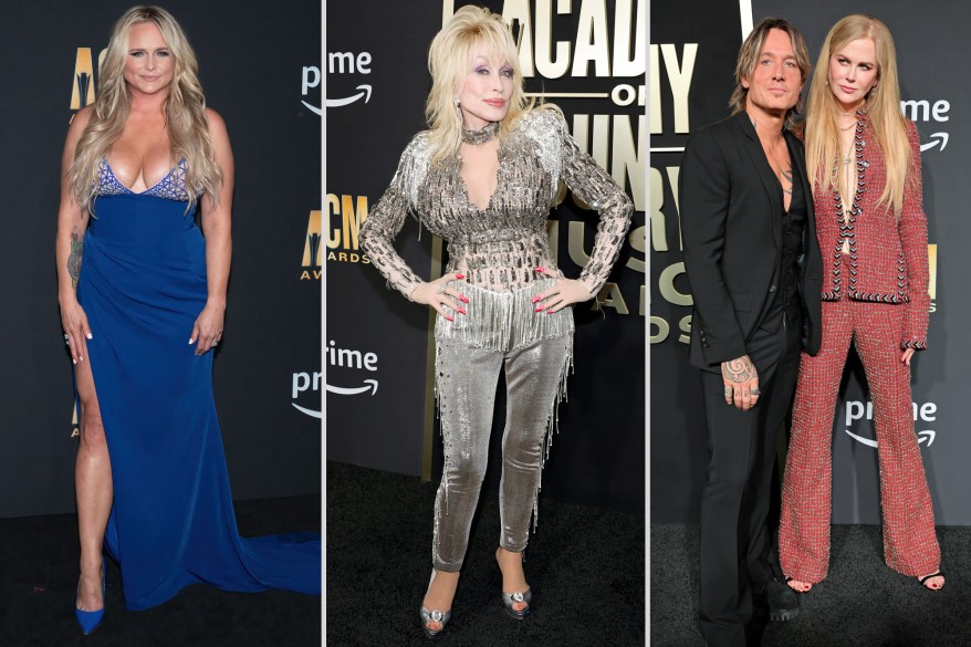 Dolly Parton, Miranda Lambert, Nicole Kidman, and Keith Urban attend the 2023 ACM awards.