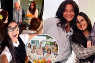 Demi Moore takes selfie with Bruce Willis and Emma Heming, split with her and the model posing, as well as their Mother's Day four-generation pic