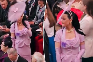 Katy Perry at King Charles' coronation.