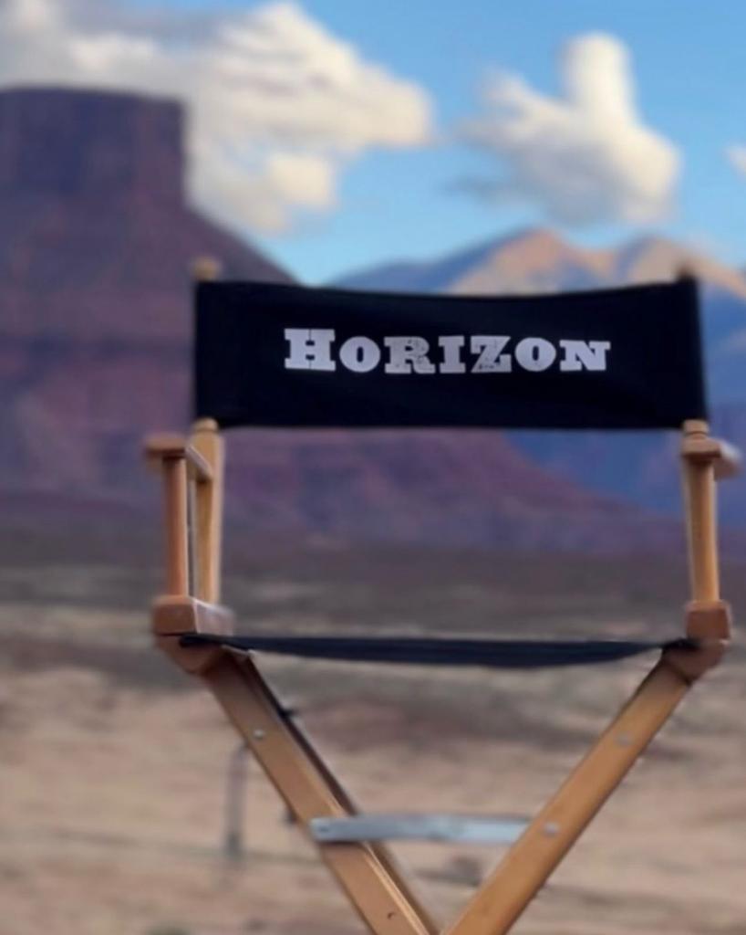 Directors chair with "horizon" on it with canyon background