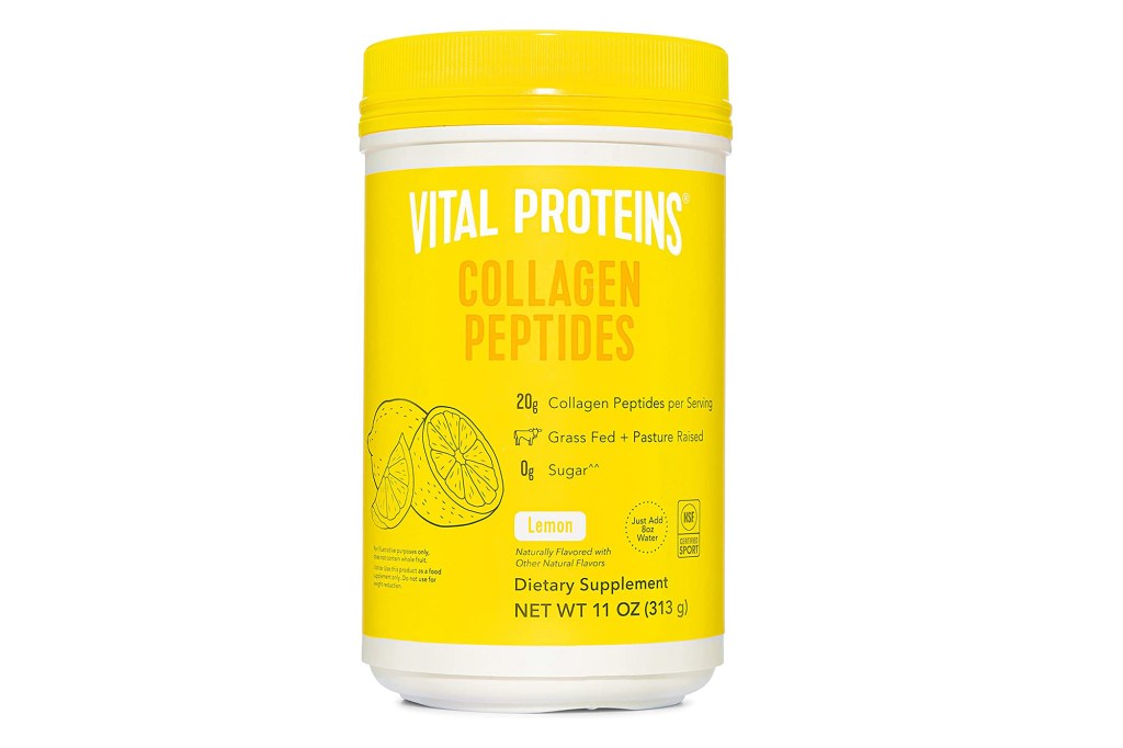 A yellow jar of lemon Vital Proteins