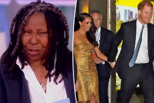 Whoopi Goldber on "The View" split with Meghan Markle and Prince Harry in NY.
