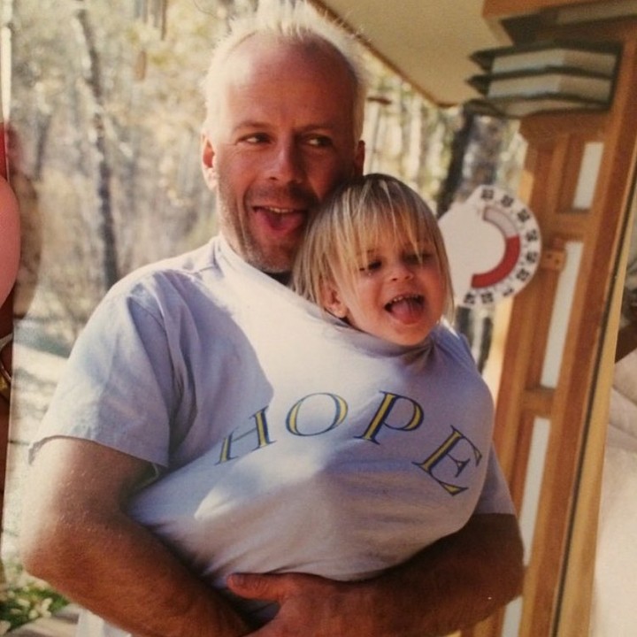 Bruce Willis and daughter Tallulah share shirt