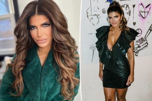 A split of photos of Teresa Giudice.