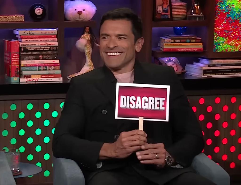 Mark Consuelos on "WWHL" set