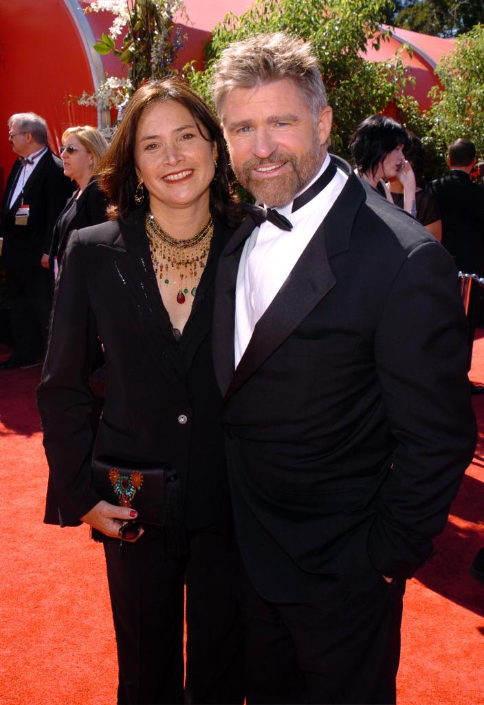 Treat Williams suited on red carpet with Pam Van Sant