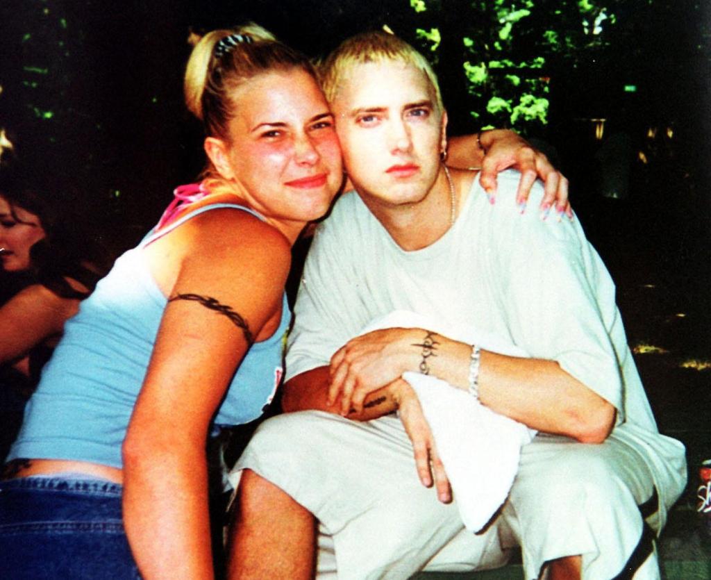 Eminem and Kim Mathers as kids.