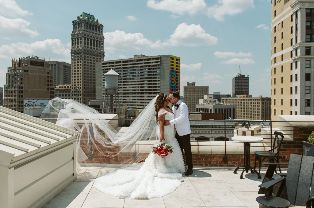 Alaina Scott and Matt Moeller on their wedding day. 
