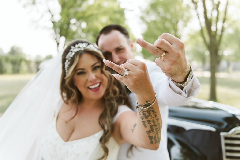 Alaina Scott and Matt Moeller at their wedding.