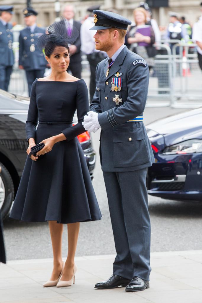 Meghan Markle standing with Prince Harry