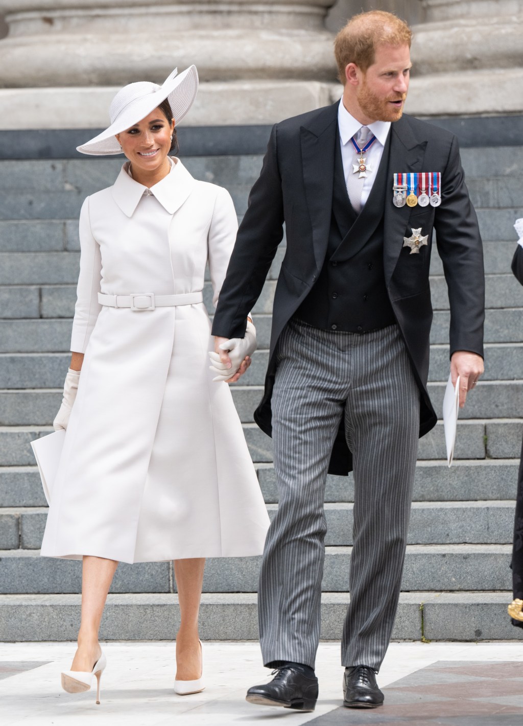 Meghan Markle walking with Prince Harry