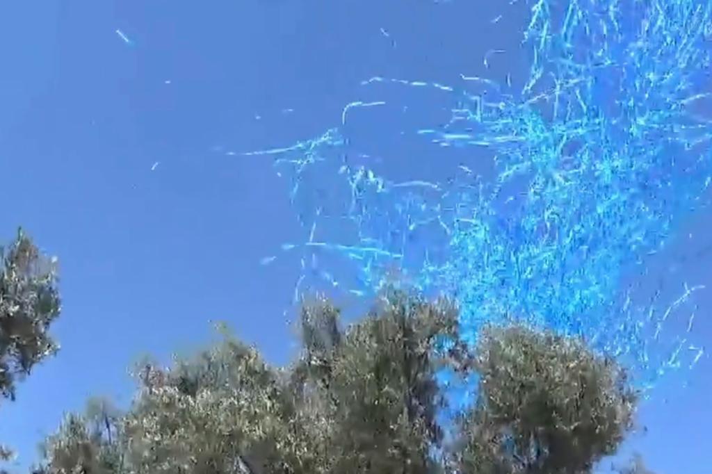 blue confetti