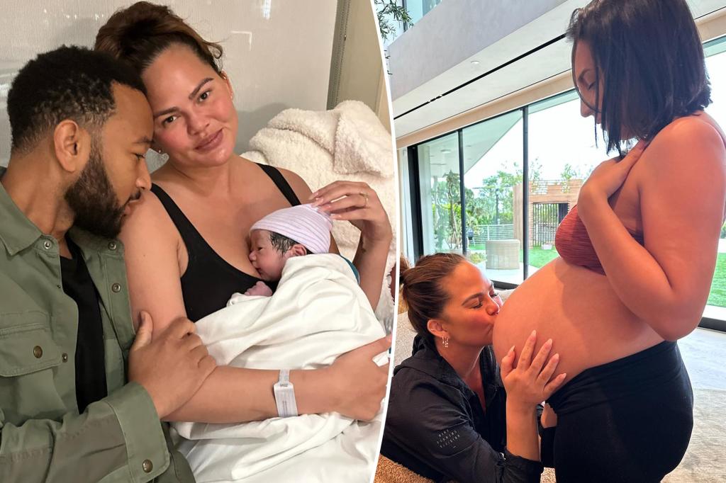 Chrissy Teigen, John Legend and son Wren, split with their surrogate