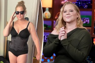 Amy Schumer poses in sunglasses, split with the comedian on "WWHL"