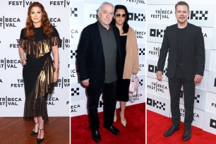 A composite of Robert De Niro, Tiffany Chen, Debra Messing, and Matt Damon