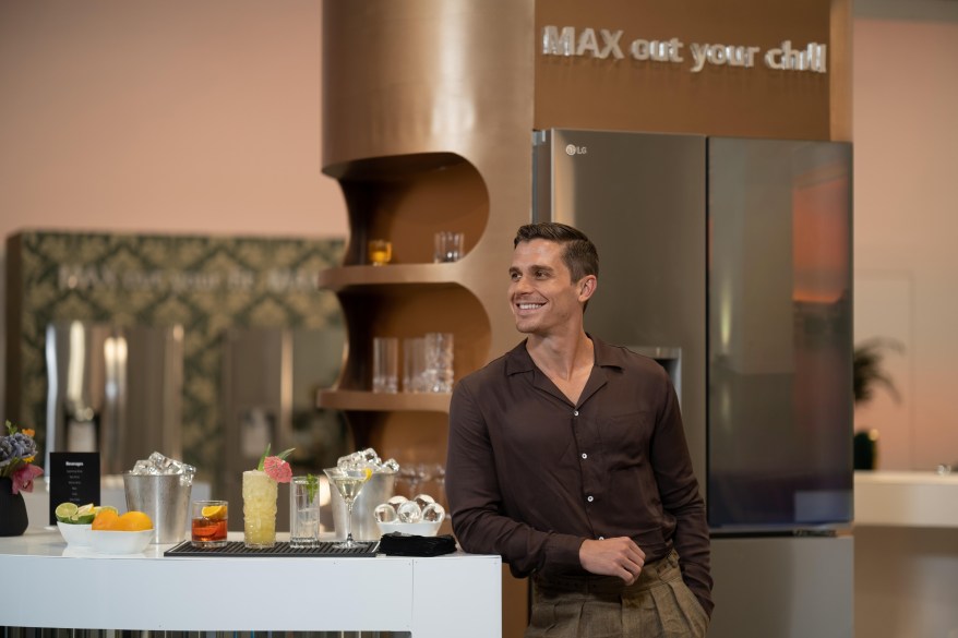 Antoni Porowski leaning against a counter