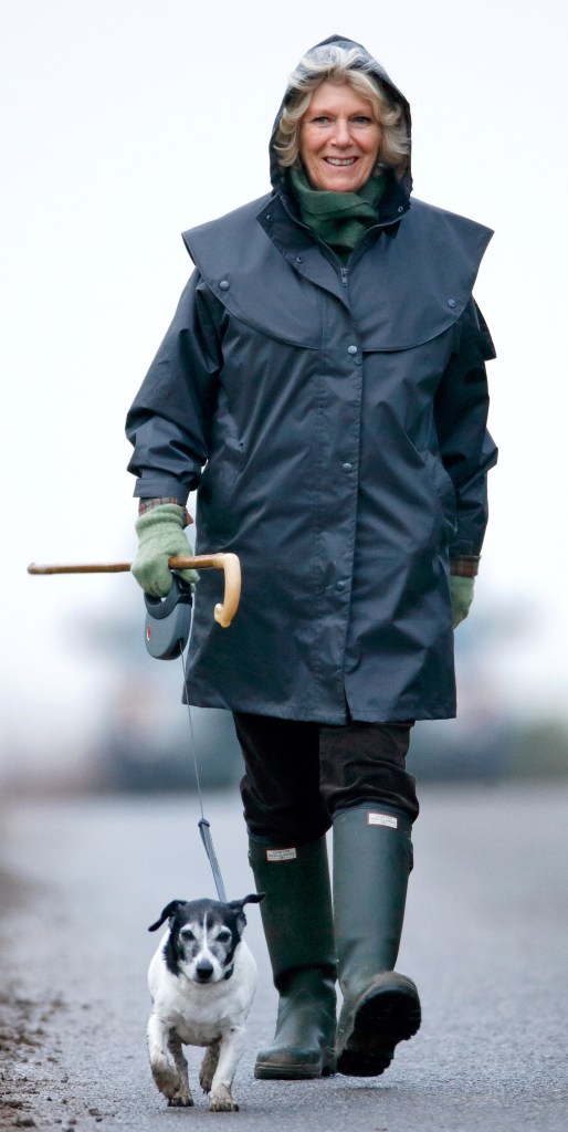 Queen Camilla walking dog