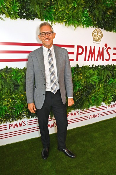 Former soccer star Gary Lineker attends Wimbledon on July 6, 2023.