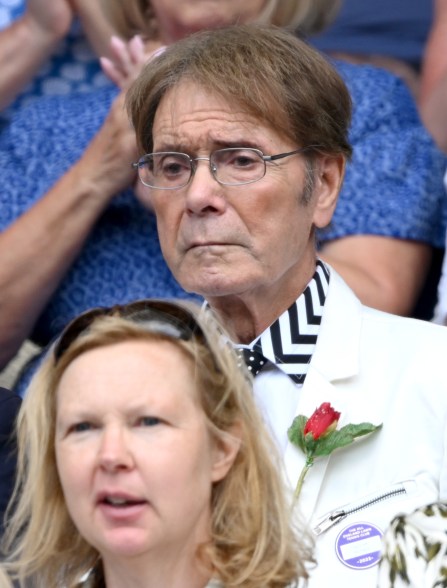 Sir Cliff Richard attends Wimbledon on July 10, 2023.