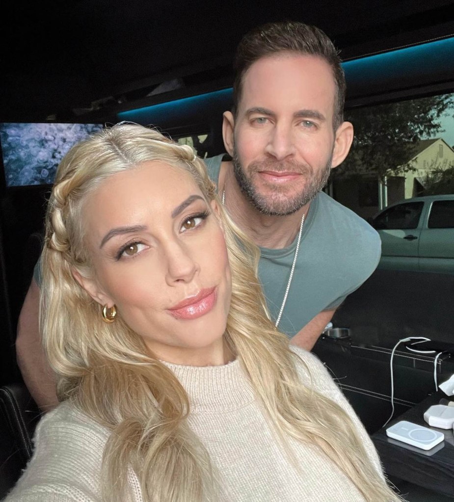 Heather Rae Young and Tarek El Moussa in a selfie. 