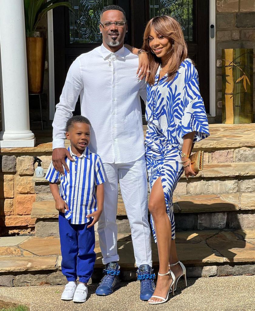 Sanya Richards-Ross, Aaron Ross and son Aaron II